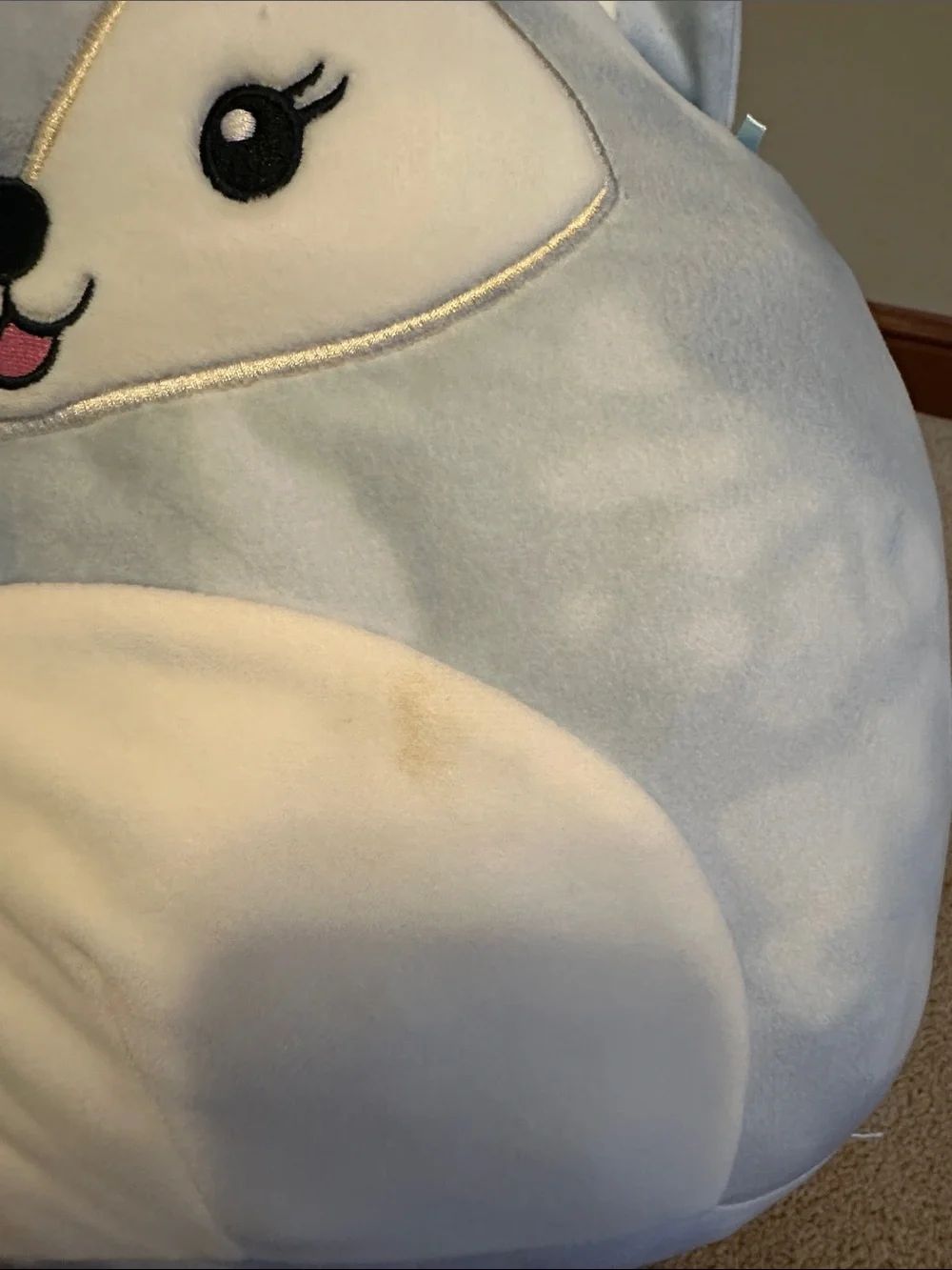 Squishmallows Light Blue and White Fox Plush